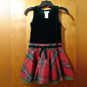 Holiday / Christmas green and red Bonnie Jean 5T dress